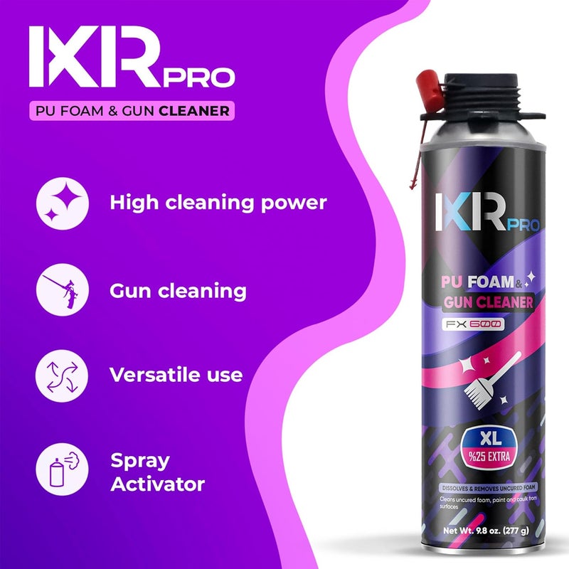 ixirpro Foam Gun Cleaner (9.8 oz. / 280 g) Spray Gun Cleaner, Cured Foam Remover, Dissolver, Expanding Polyurethane PU Sealant Remover - Image 4